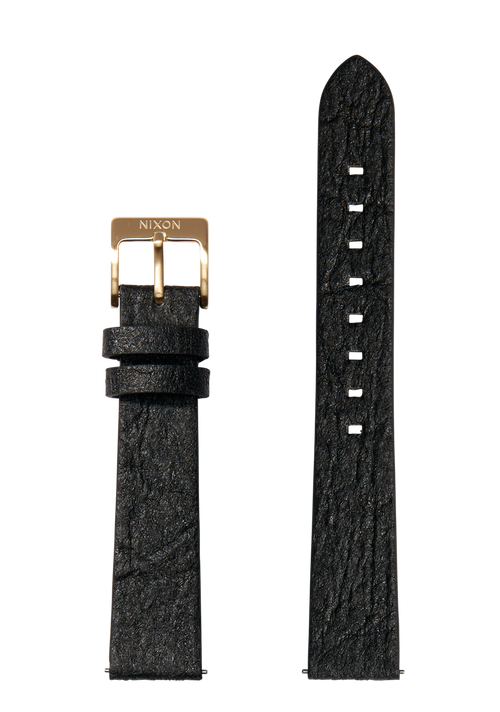 16mm Pineapple Leather Band - Black