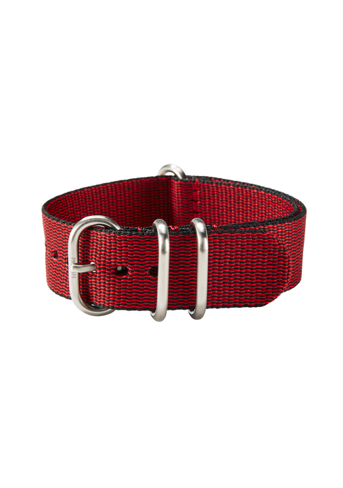 20mm Nylon #TIDE One Piece Band - Red / Black