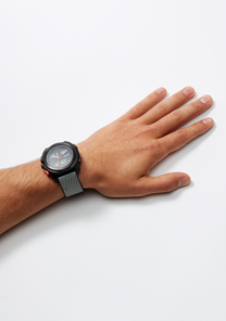 23mm Nylon #TIDE Band - Black / Silver View 6