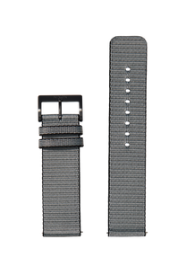 23mm Nylon #TIDE Band - Black / Silver View 1