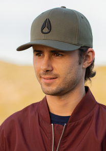 Deep Down Flexfit Athletic Fit Hat - Dark Olive View 8