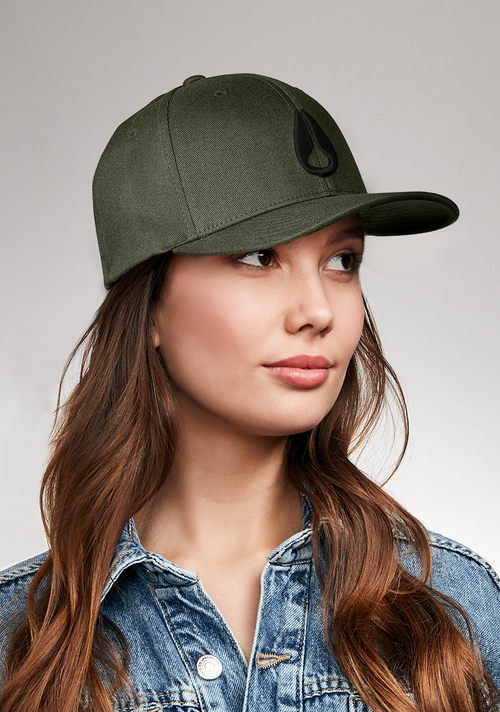 Deep Down Flexfit Athletic Fit Hat - Dark Olive