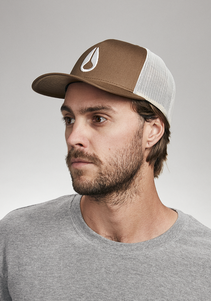 Iconed Trucker Hat - Brown / Off White View 5