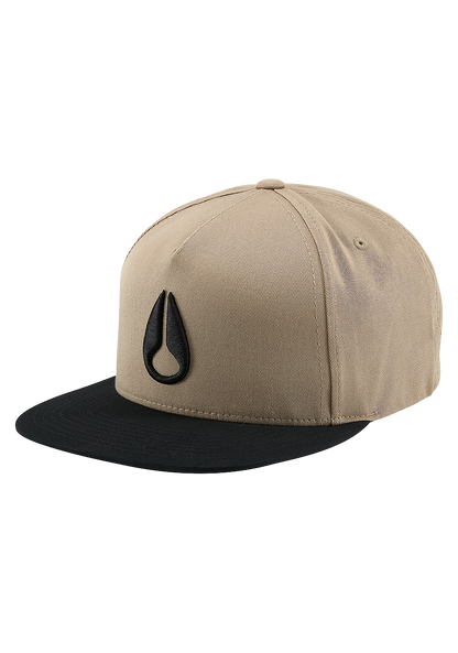 Simon Snap Back Hat - Khaki / Black View 1