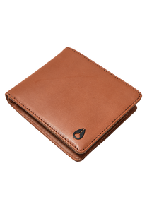 Pass Leather Coin Wallet - Saddle View 1
