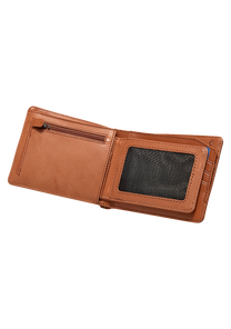 Pass Leather Coin Wallet - Saddle View 2