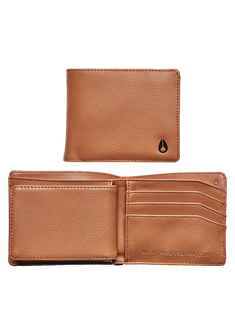 Pass Vegan Leather Coin Wallet - Saddle