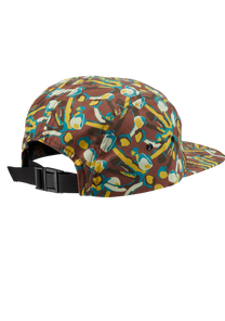 Mikey 5 Panel Hat - Brown / Multi View 2
