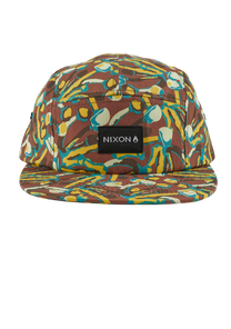 Mikey 5 Panel Hat - Brown / Multi View 3