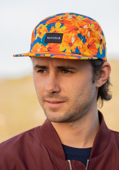 Mikey 5 Panel Hat - Orange / Multi View 8