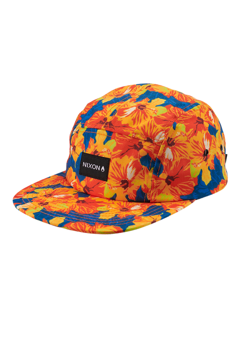 Mikey 5 Panel Hat - Orange / Multi