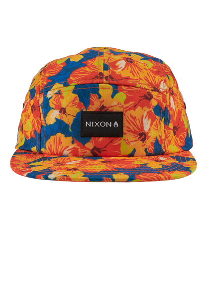 Mikey 5 Panel Hat - Orange / Multi View 3