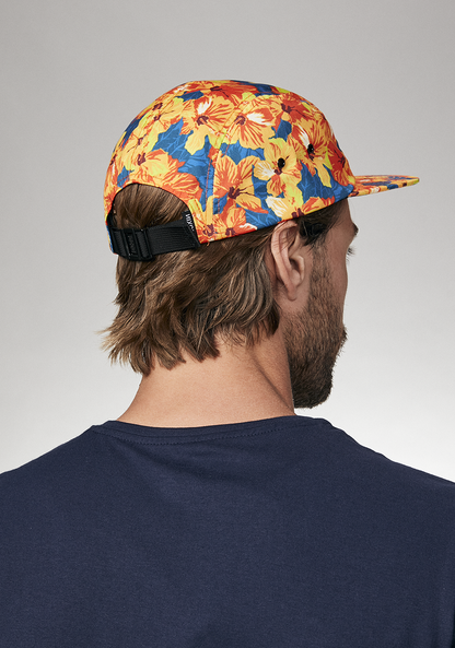 Mikey 5 Panel Hat - Orange / Multi View 6