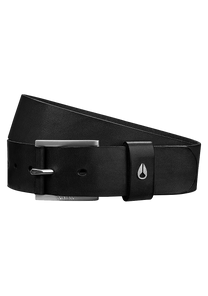 Americana Leather Belt - Black / Silver View 1