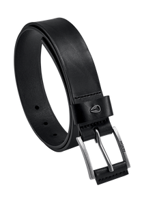 Americana Leather Belt - Black / Silver View 2