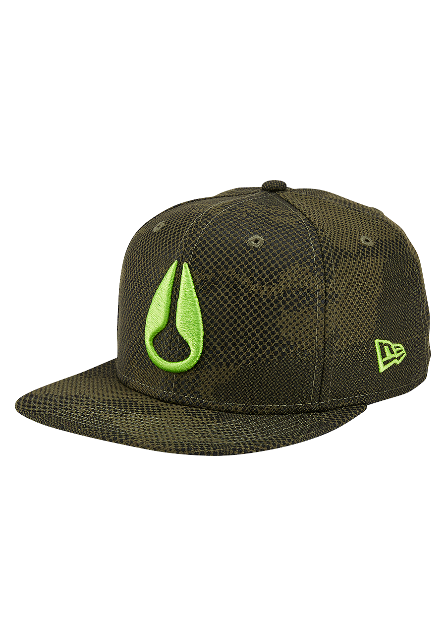 Club Level Strapback Hat - Olive Dot Camo View 1