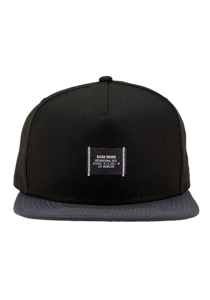 Society Snapback Hat - Black / Charcoal View 3