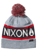 Teamster Beanie - Heather Gray / Red