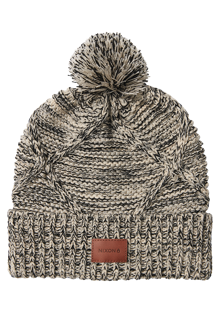 Julian Pom Beanie - Khaki / Black View 1