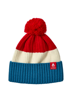 Schrader Pom Beanie - Red / Blue