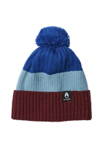 Schrader Pom Beanie - Dark Cherry / Blue