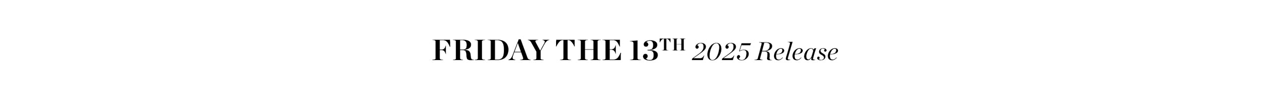 Friday the 13th 2025 landing page header with a horror theme.