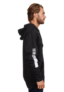 Track Zip Hoodie - Black / White View 4