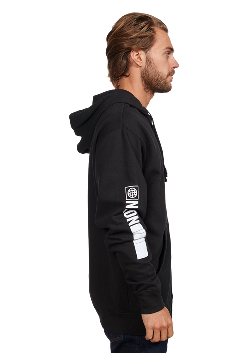 Track Zip Hoodie - Black / White