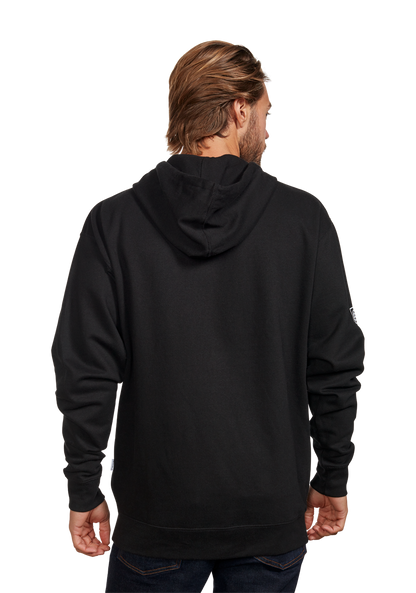 Track Zip Hoodie - Black / White View 5